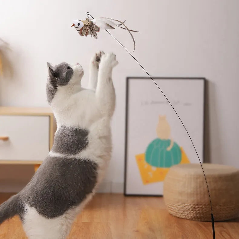 BirdPlay – Interaktives Katzenspielzeug mit Saugnapf