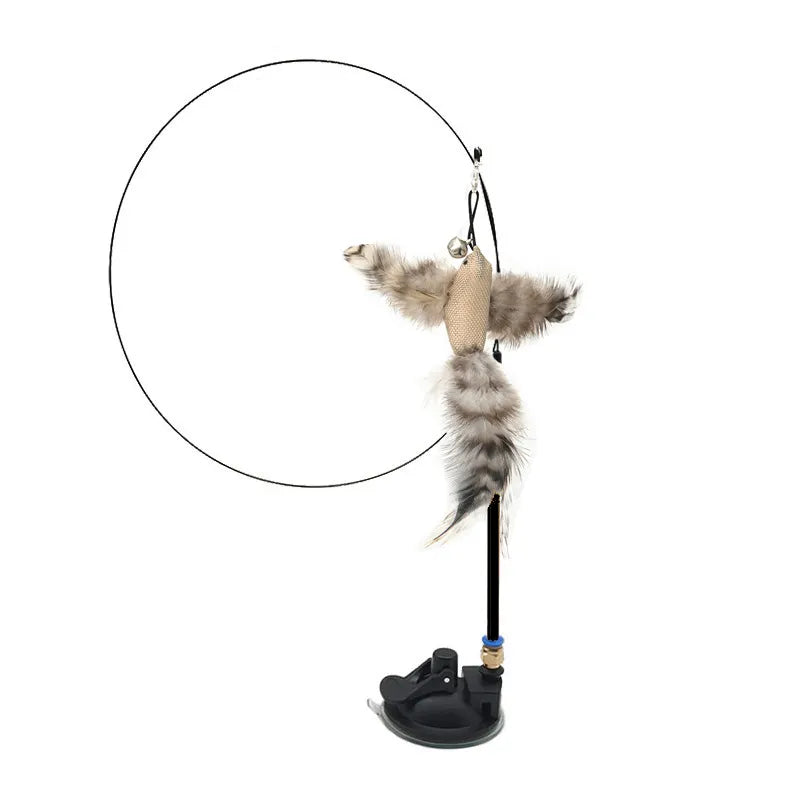 BirdPlay – Interaktives Katzenspielzeug mit Saugnapf
